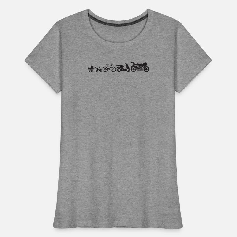 Motorcycle Evolution Development Motorcycles Funny Women's Premium Organic T-Shirt