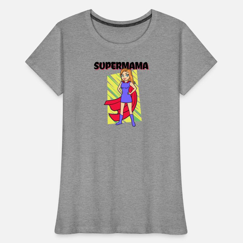 Supermama Beste Mutter Muttertag Statement Mama Frauen Premium Bio T-Shirt