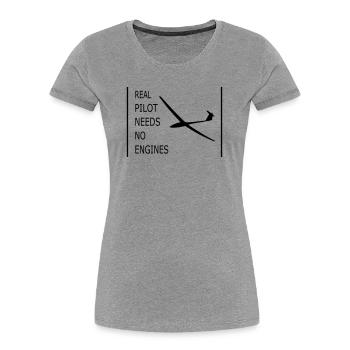 Glider - Women's Premium Organic T-Shirt - heather grey - Front - Mia (176cm)