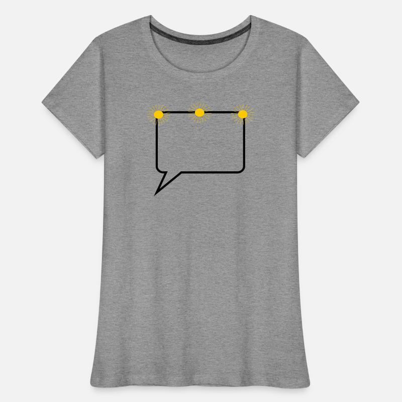 Speech bubble comic sun text design yourself Women's Premium Organic T-Shirt