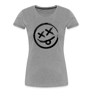 Smile - Women's Premium Organic T-Shirt - heather grey - Front - Mia (176cm)