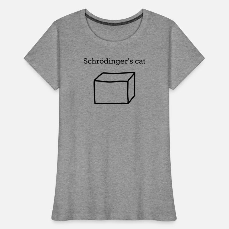 Le chat de Schrödinger – Drôle de nerd de physique quantique T-shirt bio Premium Femme