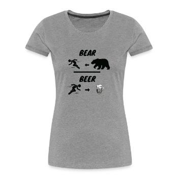 Bärenrennen und Bier - Frauen Premium Bio T-Shirt - Grau meliert - Vorne - Mia (176cm)