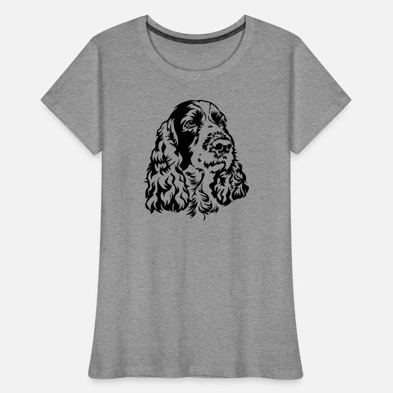 Englischer Springer Spaniel Kopf Frauen Premium Bio T-Shirt
