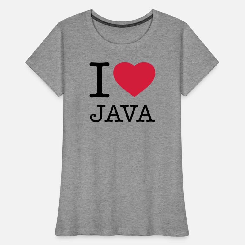 I LOVE JAVA Frauen Premium Bio T-Shirt