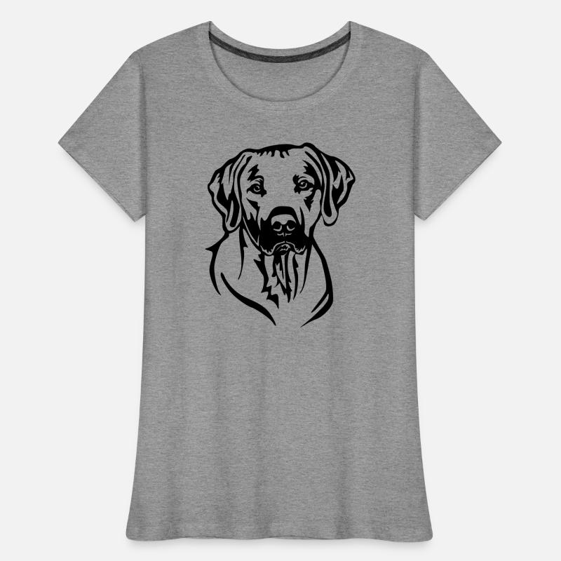 Rhodesian Ridgeback Kopf Frauen Premium Bio T-Shirt