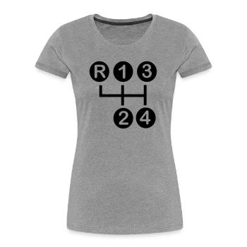 Gearbox 4 speed - Women's Premium Organic T-Shirt - heather grey - Front - Mia (176cm)