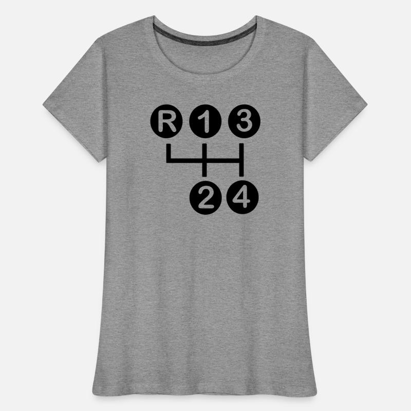 Boîte de vitesses 4 vitesses T-shirt bio Premium Femme