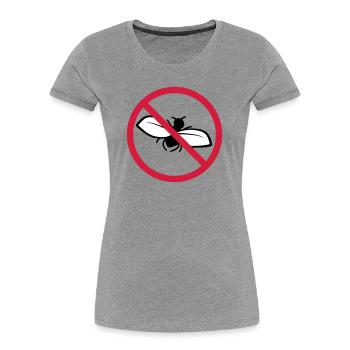 Fly Forbidden Shield - Women's Premium Organic T-Shirt - heather grey - Front - Mia (176cm)