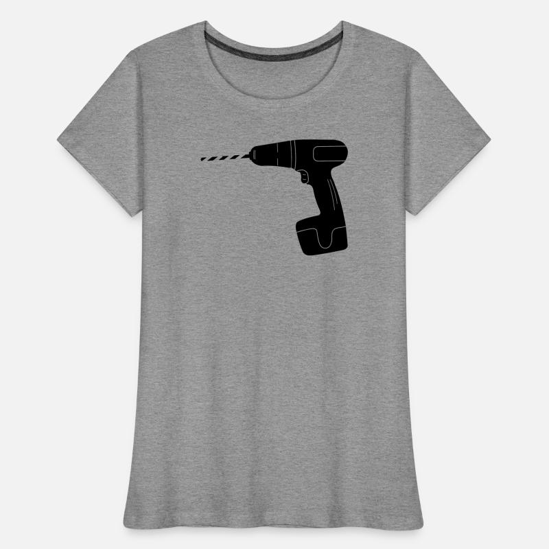 Logo de perceuse à outils T-shirt bio Premium Femme