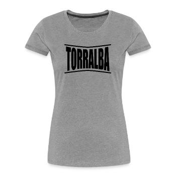 t-shirt Torralba t-shirt Sardinia gift idea - Women's Premium Organic T-Shirt - heather grey - Front - Mia (176cm)