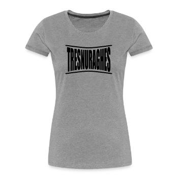 Tresnuraghes t-shirt Sardaigne - T-shirt bio Premium Femme - gris chiné - Devant - Mia (176cm)