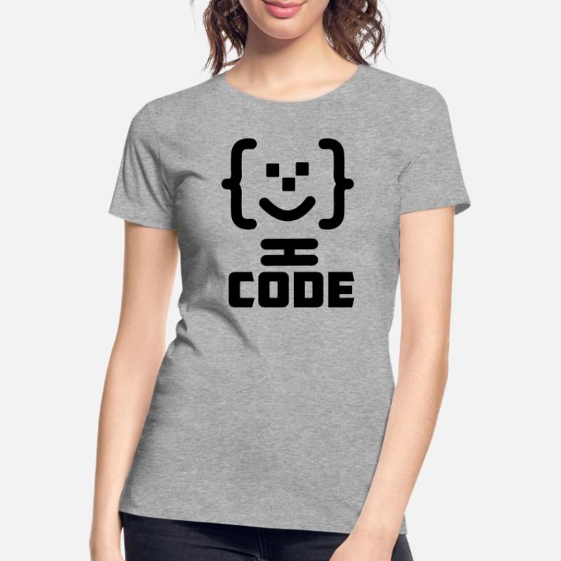 Hauptprogrammierer-Code-Logo mit Text CODE Frauen Premium Bio T-Shirt
