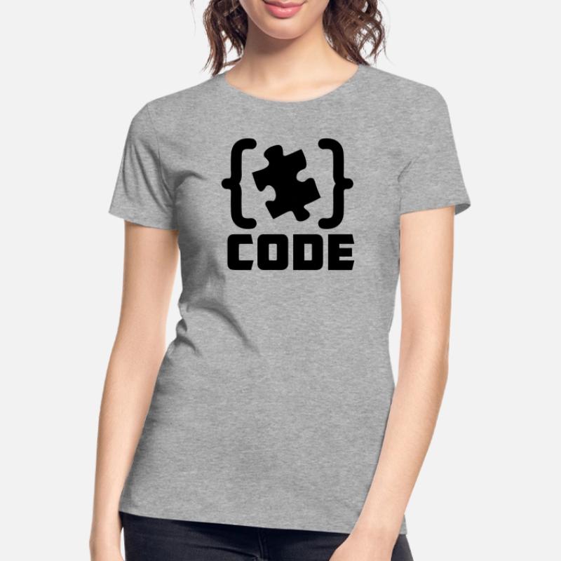 programmeur Code résolution de pièces de puzzle T-shirt bio Premium Femme