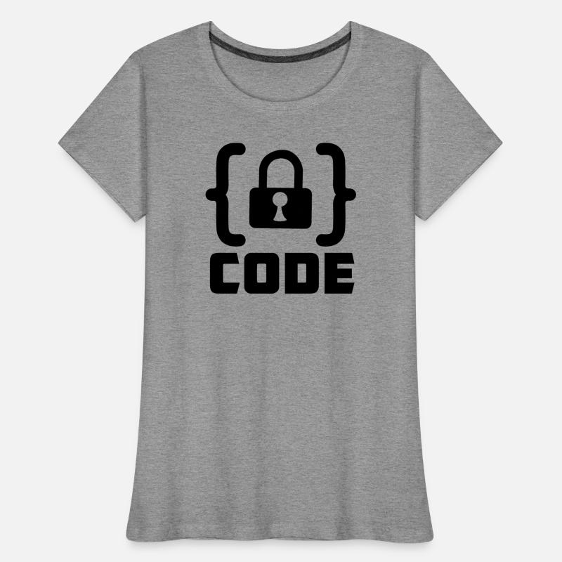Code with lock programmer Women's Premium Organic T-Shirt