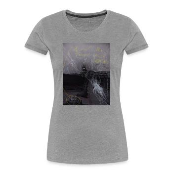 „were“wolf Attacke - „war“ Atacke, Estaca de Bares - Frauen Premium Bio T-Shirt - Grau meliert - Vorne - Mia (176cm)