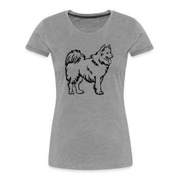 Samoyed - Women's Premium Organic T-Shirt - heather grey - Front - Mia (176cm)