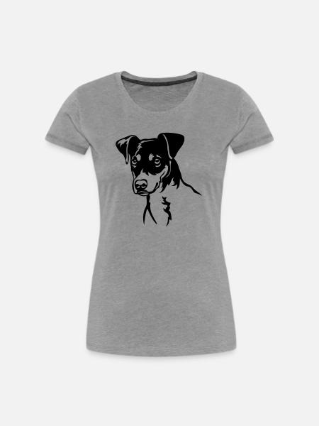 Bodeguero Andaluz Kopf - Frauen Premium Bio T-Shirt - Grau meliert