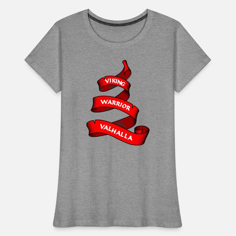 Wikinger Wimpel oder Banner rot Frauen Premium Bio T-Shirt