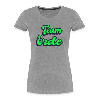Team Earth - Women's Premium Organic T-Shirt - heather grey - Front - Mia (176cm)