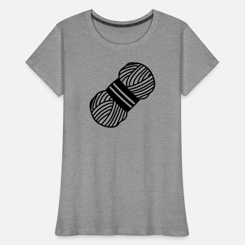 Wolle knoten oder häkeln Frauen Premium Bio T-Shirt