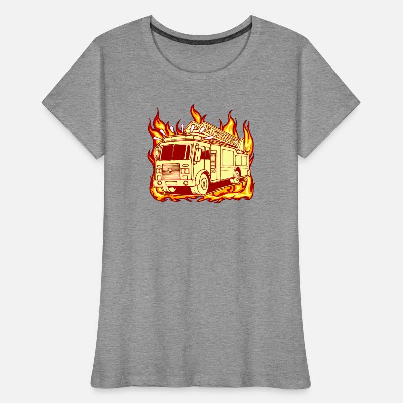 Fire engine fire brigade fire protection Women's Premium Organic T-Shirt