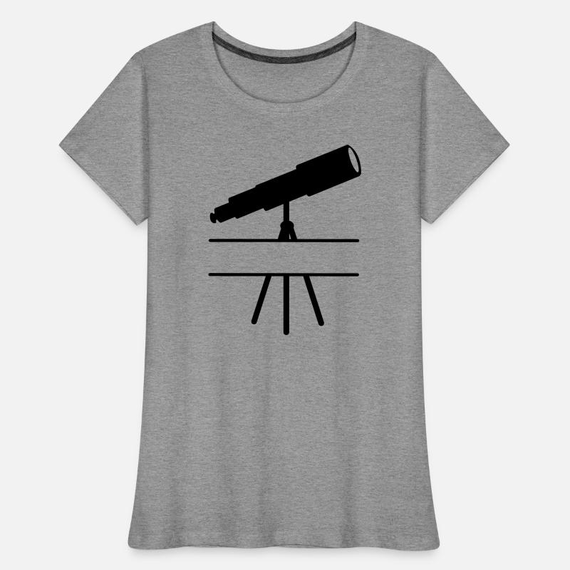 Teleskop-Schattenbild mit Leerzeichen oder Balken Frauen Premium Bio T-Shirt