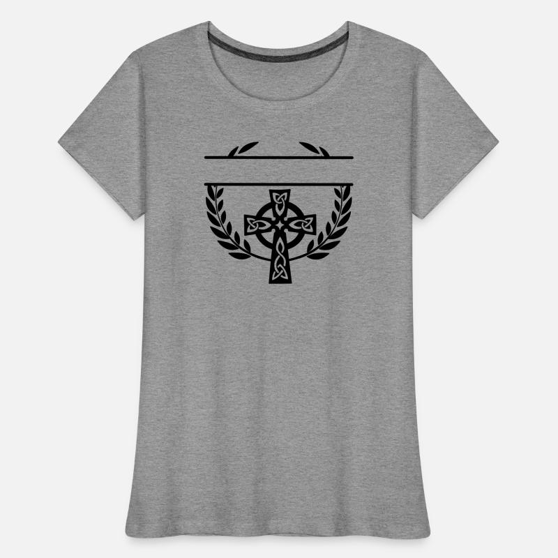 Celtic cross monogram Women's Premium Organic T-Shirt
