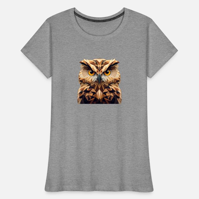 Polygon Eule Frauen Premium Bio T-Shirt