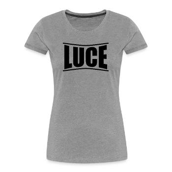 T-Shirt T-Shirt leichte Geschenkidee - Frauen Premium Bio T-Shirt - Grau meliert - Vorne - Mia (176cm)