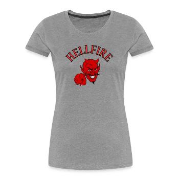 Devil, Satan, Devil, Hellfire - Women's Premium Organic T-Shirt - heather grey - Front - Mia (176cm)