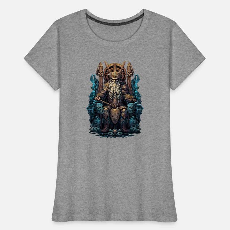 Wikinger Odin Söhne Thron Walhalla Valhalla Frauen Premium Bio T-Shirt