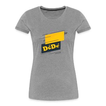 Dédé - Frauen Premium Bio T-Shirt - Grau meliert - Vorne - Mia (176cm)