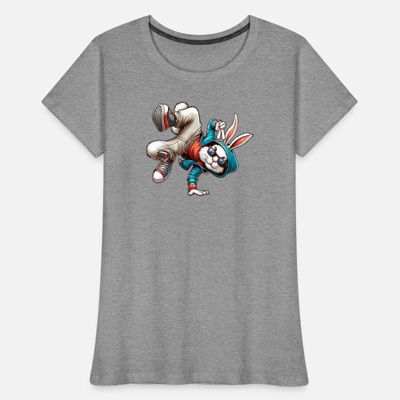 Easter Easter Bunny Dancing Breakdance Women's Premium Organic T-Shirt