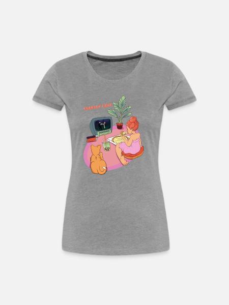 The Perfect Date - Frauen Premium Bio T-Shirt - Grau meliert