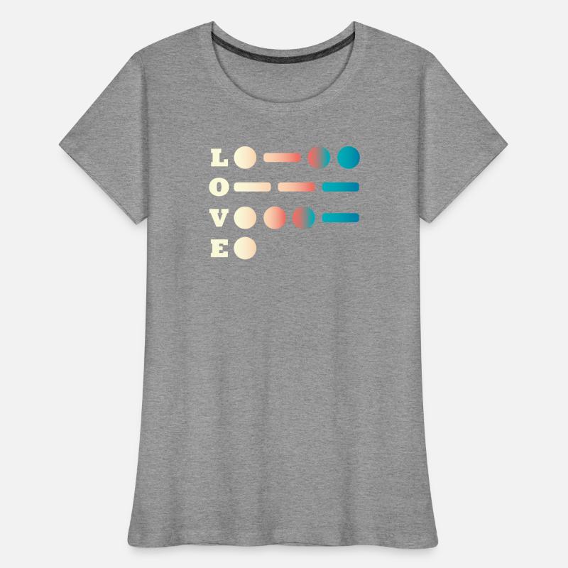 Aimer le code Morse T-shirt bio Premium Femme