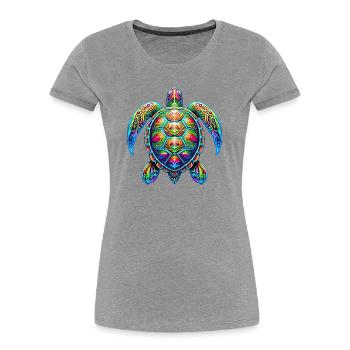 Turtle - Women's Premium Organic T-Shirt - heather grey - Front - Mia (176cm)