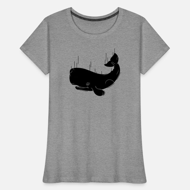 Fallender Wal Frauen Premium Bio T-Shirt