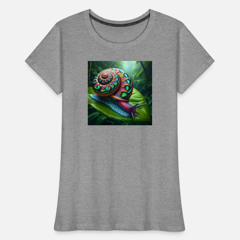 Escargot multicolore T-shirt bio Premium Femme