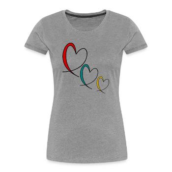 ALLES GUTE ZUM GEBURTSTAG. MAMA. MUTTERTAG - Frauen Premium Bio T-Shirt - Grau meliert - Vorne - Mia (176cm)