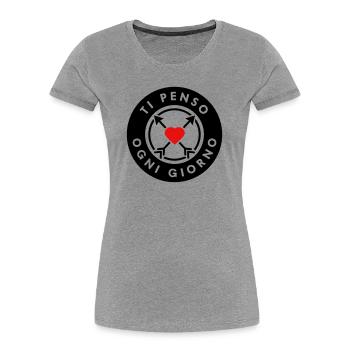 TI PENSO OGNI GIORNO - Women's Premium Organic T-Shirt - heather grey - Front - Mia (176cm)