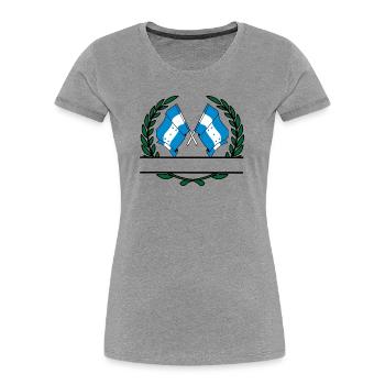 Flags Honduras laurel wreath banner - Women's Premium Organic T-Shirt - heather grey - Front - Mia (176cm)