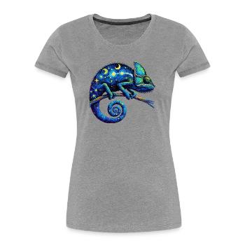 Chameleon - Women's Premium Organic T-Shirt - heather grey - Front - Mia (176cm)