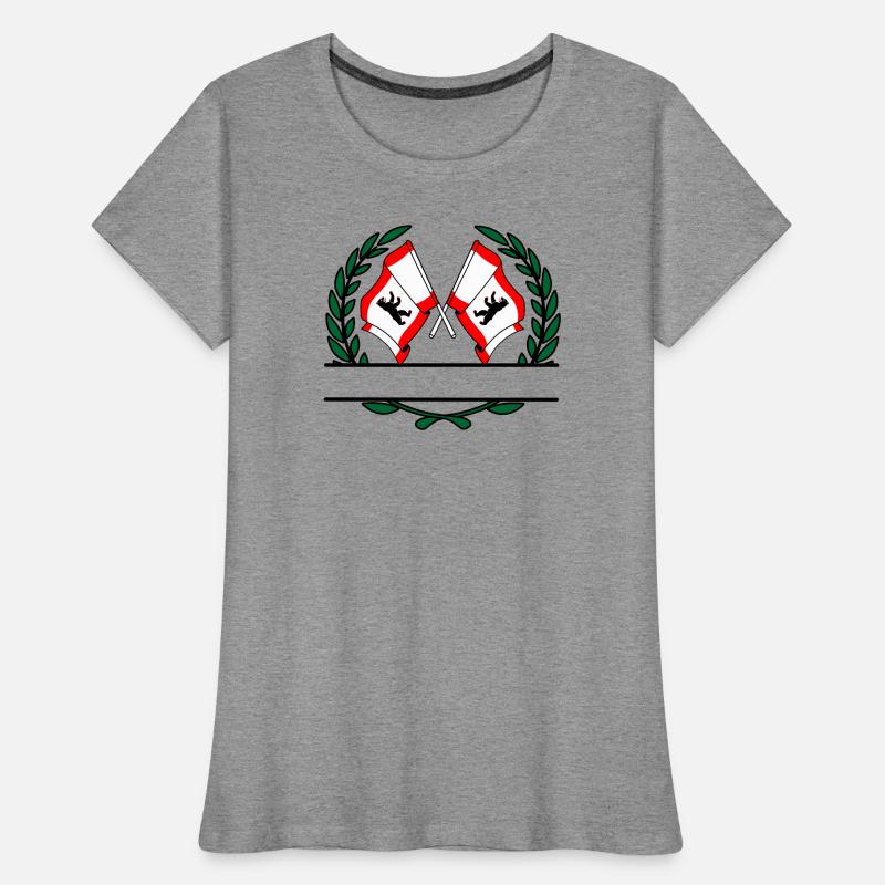 Fahnen Berlin Lorbeerkranz Banner Frauen Premium Bio T-Shirt