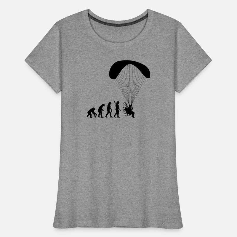 Paramotoring Human Evolution Funny Women's Premium Organic T-Shirt