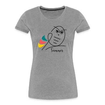 FEIERTAG. FROHE FEIERTAGE. GELIEBTE. MEISTER. LEHRER - Frauen Premium Bio T-Shirt - Grau meliert - Vorne - Mia (176cm)