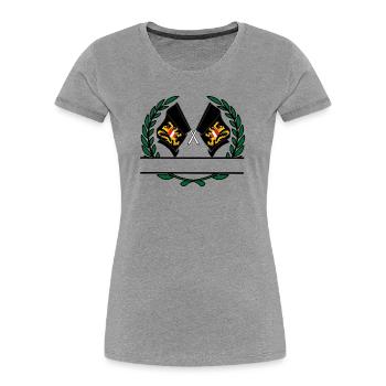 Flag province Flemish Brabant Belgium laurel wreath - Women's Premium Organic T-Shirt - heather grey - Front - Mia (176cm)
