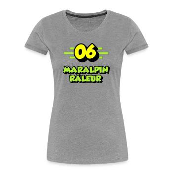 Complaining Maralpin - Women's Premium Organic T-Shirt - heather grey - Front - Mia (176cm)