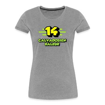 Complaining Calvadosian - Women's Premium Organic T-Shirt - heather grey - Front - Mia (176cm)