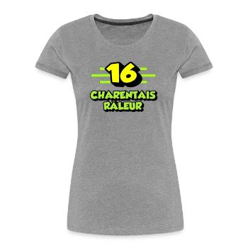 Complaining Charentais - Women's Premium Organic T-Shirt - heather grey - Front - Mia (176cm)
